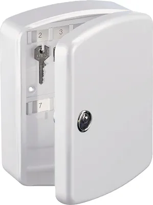 Produktbild von BURG-WÄCHTER Schlüsselschrank Key Box, mit 15 Haken, Stahl weiß