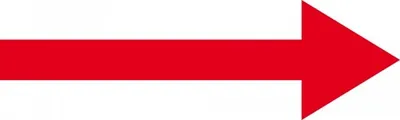 Produktbild von Dreifke® Aufkleber I Richtungspfeil, RoHS konform, rot, Folie, selbstklebend,...