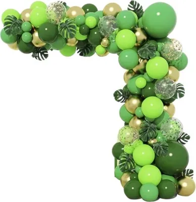 Produktbild von Grüne Ballongirlande Set 122St. Ballons Band