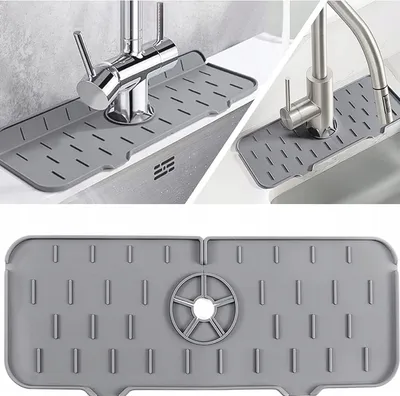 Immagine prodotto di Tappeto di drenaggio universale in silicone per lavello/lavandino 36,5X14 cm Brunbeste Bb-3247 Grigio