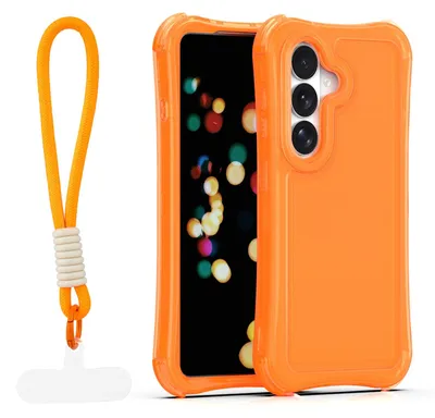 Image de Coque de protection Safepop avec cordon pour Samsung Galaxy S26, couleur orange