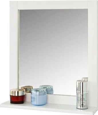 Image de Miroir de salle de bain en bois 40 x 50 x 10 cm