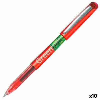 Image de Stylo Roller Pilot GREEN-BALL 0,7 mm Rouge Recyclé 10 pièces
