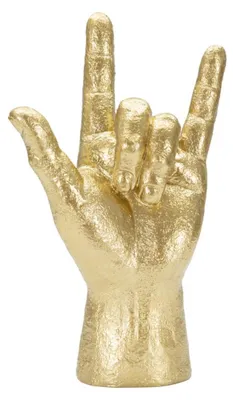 Obrázek produktu pro Soška „Yeah Rock Hand“ ze zlaté pryskyřice
