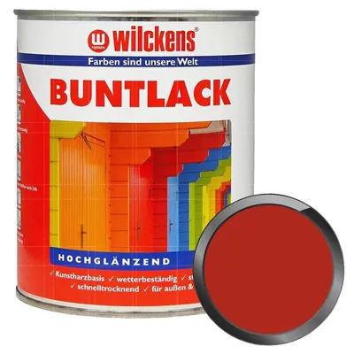 Produktbild von WILCKENS Buntlack Hochglänzend 0.375 Liter RAL 3000 Feuerrot