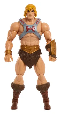 A full-body shot of a He-Man action figure.
