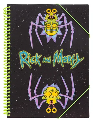 Productafbeelding van Grupo Erik Folien: A4 ordner, smal, Rick and Morty design. Ordner met folie, A4 formaat, geschikt voor documenten