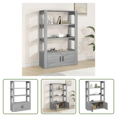 Produktbild von The Living Store Sideboard Grau Sonoma 80x30x119,5 cm Holzwerkstoff