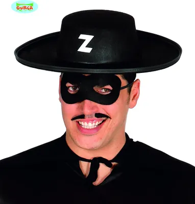 Produktbild von Bandit Kostümhut Karneval Abenteuer Spanisch Maskerade Mysteriös, Farbe: Schwarz