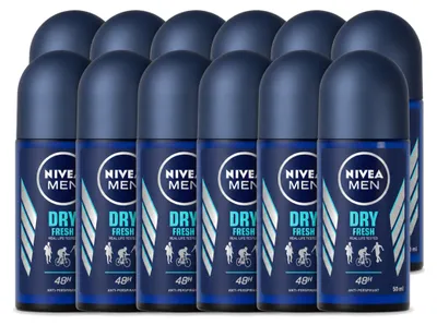 Produktbild von 12 x NIVEA MEN Deo Roller Dry Fresh 50 ml - Vorteilspackung - 12 Stücke