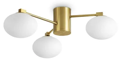 Produktbild von Zeitgenössische Deckenleuchte Hermes Metall Messing 3 Lichter G9 28W 3000K Ip20