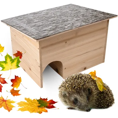 Produktbild von Igelhaus GARDIGO® Holz XXL Winterquartier Hütte Wetterfest Futterhaus