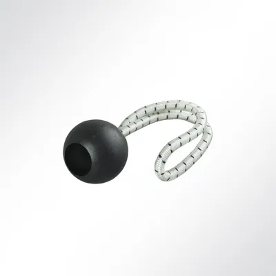 Produktbild von Lysel Expanderschlingen mit Kunststoffkugel, (L) 250mm in schwarz/Schwarz/Weiß (10 Stück)