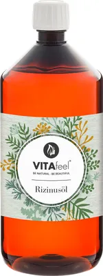 Produktbild von VitaFeel Rizinusöl 1000 ml | 100% reines kaltgepresstes Rizinus-Öl
