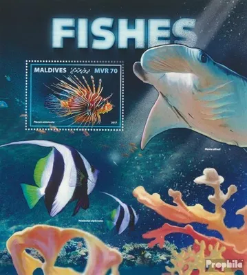 Produktbild von Briefmarken Malediven 2017 Mi Block 1111 (kompl. Ausg.) postfrisch Fische