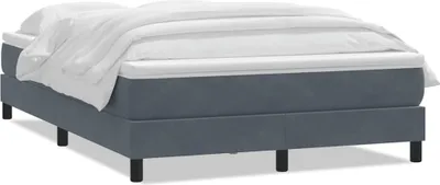 Immagine prodotto di vidaXL Letto a molle con materasso grigio scuro 160x210 cm in velluto