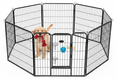 Image de Mucola Parc pour chiots Enclos pour chiots Parc pour chiots Clôture pour chiots Parc pour chiens Barrière pour animaux - 80x100 CM