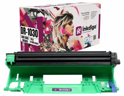 Produktbild von Inkdigo Bildtrommel DR1030 für Brother DCP-1510, DCP-1510E, DCP-1601, DCP-1610W – Schwarz, 10000 Seiten,, KI-generiertes Bild