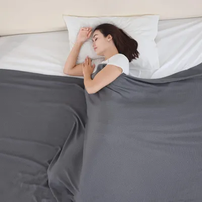 Obrázok produktu pre Solidchoice – Letná prikrývka z bambusu, 150x200 cm, tmavosivá