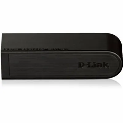 Produktbild von D-Link DUB-E100, Kabelgebunden, USB, Ethernet, 100 Mbit/s, Schwarz
