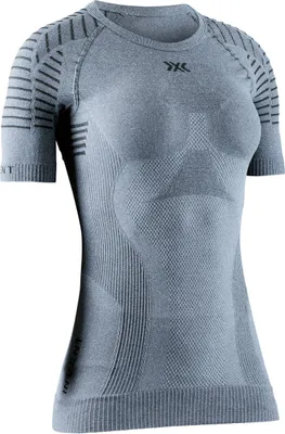 Immagine prodotto di Maglietta tecnica X-BIONIC Invent Light a maniche corte, girocollo, colore grigio melange/antracite, taglia L, da donna
