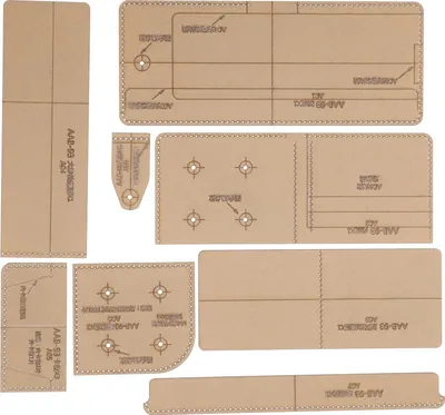 Obrázek produktu pro Akrylové peněženky vzor šablony ručně DIY kůže tvarovací nástroje s přesností mezery