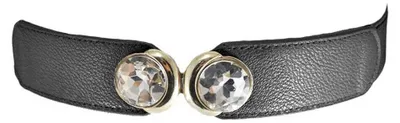 Produktbild von Damen schmaler Gürtel mit Strass Diamant Gold Matt Strech Gr. 67 - 100 cm, G31