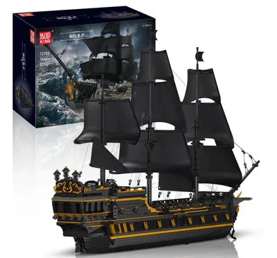 Obrázok produktu pre Mould King 13186 Pirátska loď XXL – stavebnicové diely, 5266 dielov, model lode Black Pearl, stavebnicová sada, zberateľský model