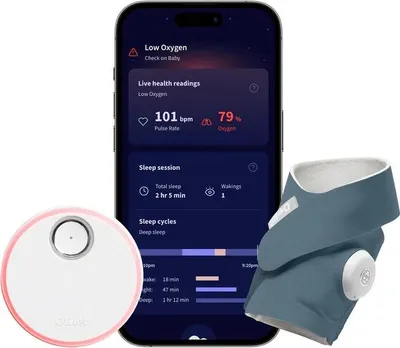 Zdjęcie produktu dla Owlet Dream Sock Pulsoksymetr monitor parametrów niemowlaka niebieski