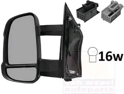 Produktbild von VAN WEZEL 1651815 Außenspiegel Seitenspiegel Links für FIAT Ducato Kastenwagen (250, 290) Konvex Beheizt
