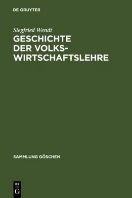 Produktbild von Geschichte der Volkswirtschaftslehre