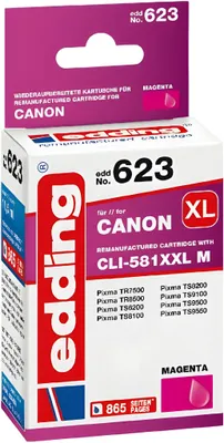 Produktbild von EDDING EDD-623 magenta Tintenpatrone ersetzt Canon CLI-581XXL M - Kompatibel - Tintenpatrone