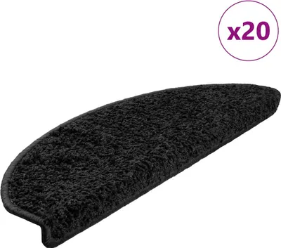 Produktbild von Stufenmatten 20 Stk. 65x21x4 cm Schwarz Halbrund Groß