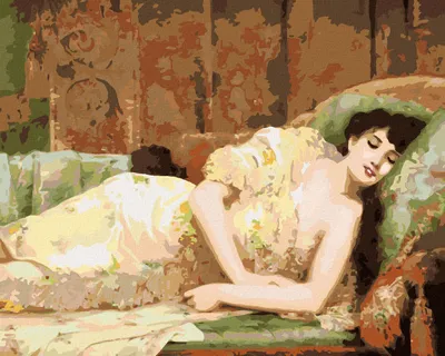 Zdjęcie produktu dla Zuty - Diamond Painting - SPICING WOMAN IN A DRESS, 40x50 cm, rozciągnięte płótno na ramie
