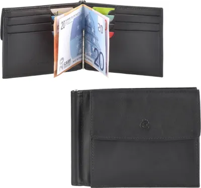 Produktbild von Esquire Geldbörse Leder Dollarclip Herrenbörse CARDSAFE schwarz Klammerbörse 2565-10-00