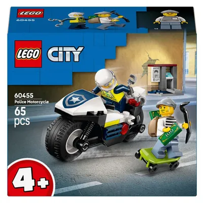 Obrázok produktu pre LEGO City Naháňačka na policajnej motorke, Stavebnica, 4 rok / roky, Plast, 65 kusov, 158 g