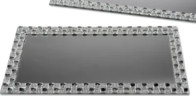 Produktbild von Spiegelplatte, Kerzenteller BRILLIANT STRASS rechteckig 32x16cm Formano WA