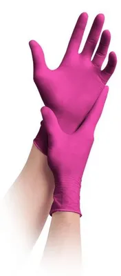 Produktbild von MaiMed-solution100 magenta Gr. L, unsteril, puderfrei Latexfreier Handschuh, blau, 100St./Box | Box (100 Stück)