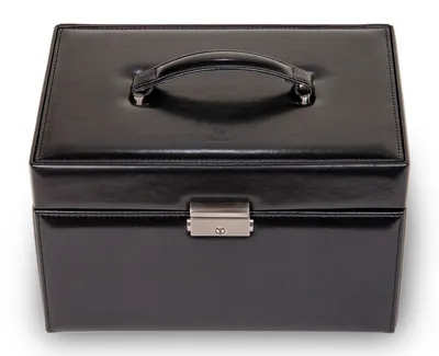 Produktbild von Sacher Schmuckkoffer Schmuckkasten NEW CLASSIC schwarz abschließbar mit Schloss