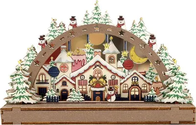 Produktbild von Weihnachtsdekoration Holz handgefertigt exquisite DIY -Ornament für Heimfenster Typ 1