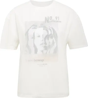 Produktbild von Mavi Damen T-Shirt Shirt Sleeve Girl Talk  Antique White Limited edition Grösse S