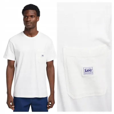 Produktbild von Lee WORKWEAR POCKET TEE Ecru Baumwolle lose T-Shirt Tasche S
