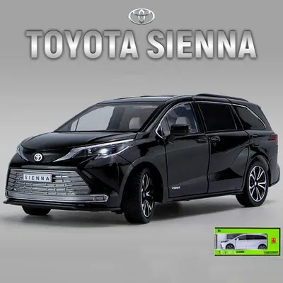 Obrázok produktu pre 1:24 Simulácia Zliatina Auto modelové ozdoby pre Toyota Sena Hračkárske deti čierne