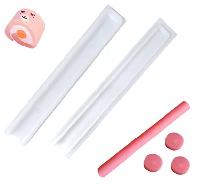 Immagine prodotto di Stampo in silicone per dessert a forma di tubo lungo, ideale per preparazioni fai-da-te