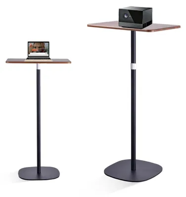 Image de Bureau debout réglable en hauteur, de 46 à 120 cm, support pour ordinateur portable, table d'appoint mobile pour le bureau/l'école