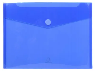Produktbild von Exacompta 56422E Prospekttaschen A4 Blau 5 Stück PP Klettverschluss