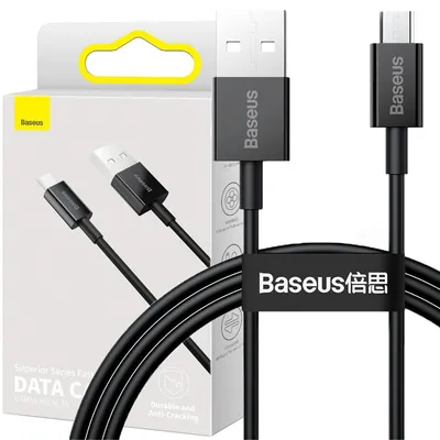 Zdjęcie produktu dla Baseus CAMYS-01 kabel do telefonu komórkowego czarny 1 m USB A Micro-USB B