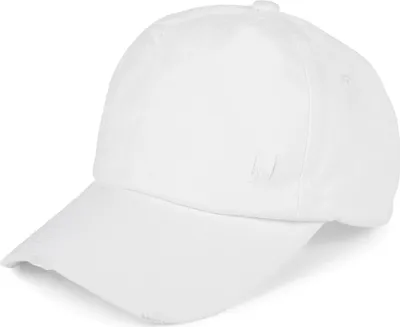Produktbild von styleBREAKER Damen Ponytail Baseball Cap im Destroyed Used Look | Einfarbiges Sommer Cap mit Klettverschluss und Kreuzband | Verstellbare Schildkappe aus Baumwolle
