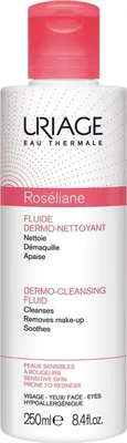 Produktbild von Uriage Roséliane, Makeup Reinigungslotion, Unisex, Empflindliche Haut, Reinigend, Feuchtigkeitsspendend, Beruhigend, 250 ml, Flasche