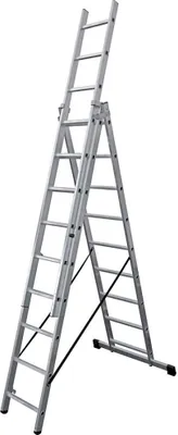 Obrázek produktu pro Hliníkový skládací žebřík 3x9 stupňů edm